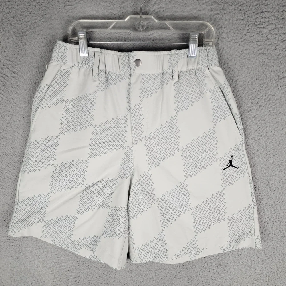 Jordan Golf Shorts Mens S Grey HQ8675-034 All Over Print 23 Jumpman Logo NEW
